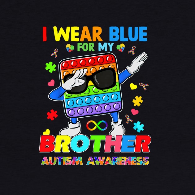 Poplt Dab I Wear Blue For My Brother Puzzle Autism Awareness by Brodrick Arlette Store